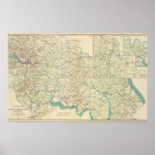 Vicinity Richmond, Va, Peninsula Poster