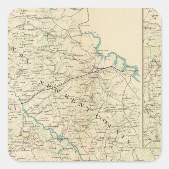 Vicinity Richmond, Va, Peninsula Square Sticker (Front)
