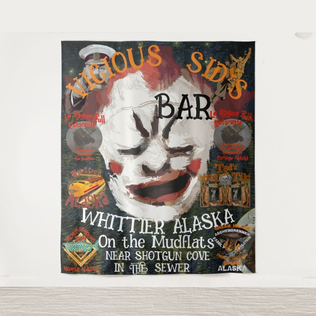 VICIOUS SID'S CASSOULET BAR WHITTIER ALASKA TAPESTRY (Front)
