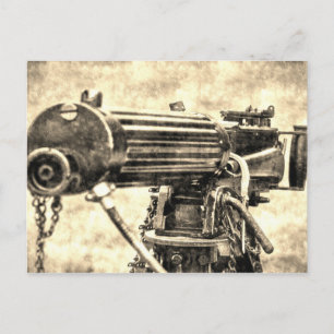 Vickers Machine Gun Vintage Postcard
