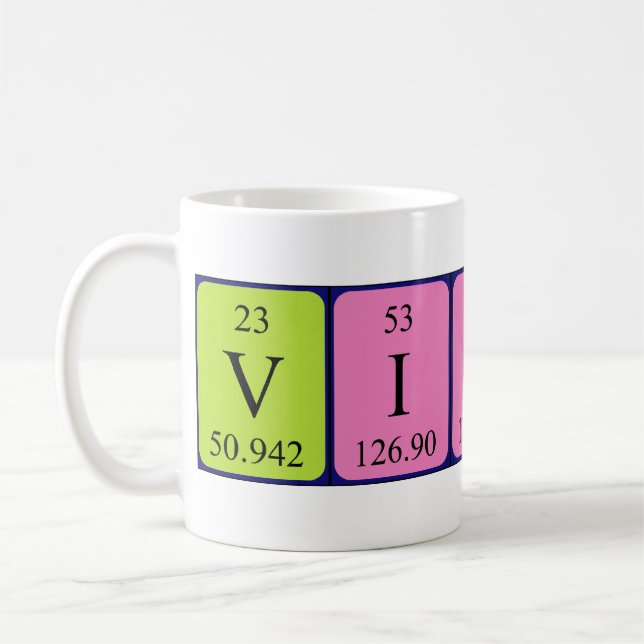 Vicki periodic table name mug (Left)