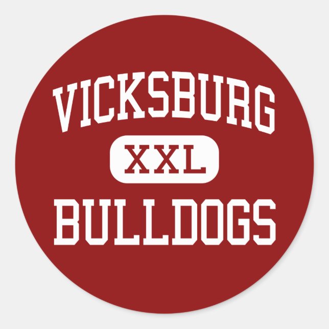 Vicksburg - Bulldogs - High - Vicksburg Michigan Classic Round Sticker (Front)