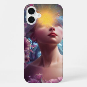 Vicky has her head in the floral clouds AI Art iPhone 16 Plus Case