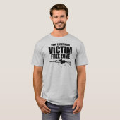 Victim Free Zone AR15 T-Shirt (Front Full)