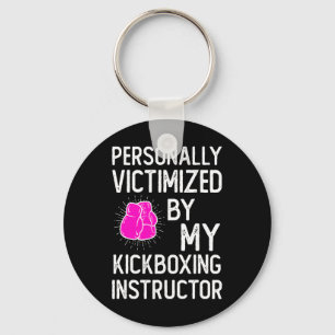 Victimized By My Funny Martial Art Kickboxing Kick Key Ring