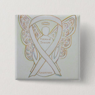 Victims of Terrorism Awareness White Ribbon Pin