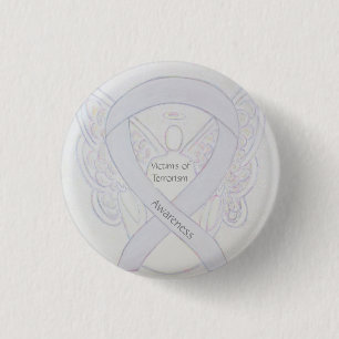 Victims of Terrorism Awareness White Ribbon Pin