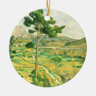 Victoire and the Viaduct Paul Cezanne     Ceramic Ornament