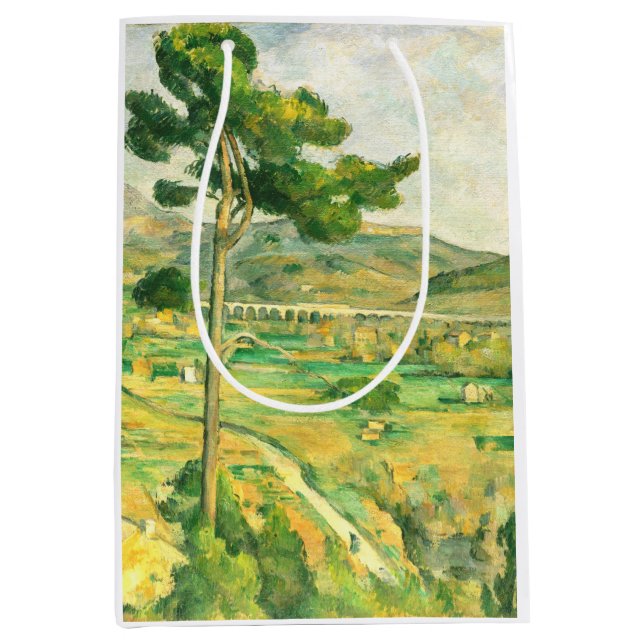 Victoire and the Viaduct Paul Cezanne  Medium Gift Bag (Front)