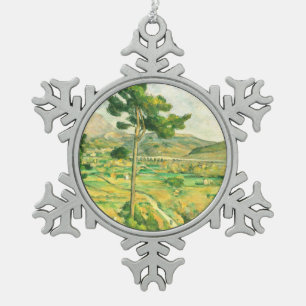 Victoire and the Viaduct Paul Cezanne     Snowflake Pewter Christmas Ornament