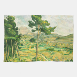 Victoire and the Viaduct Paul Cezanne      Tea Towel