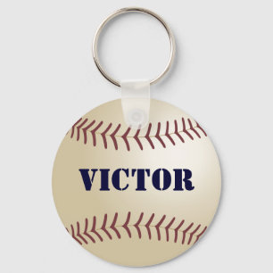 Victor Baseball Keychain by 369MyName