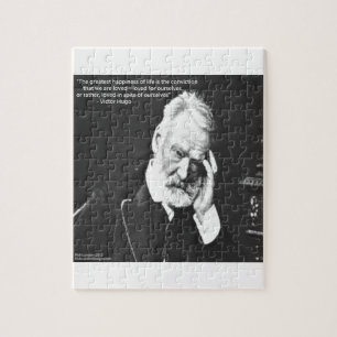 Victor Hugo & Happiness Quote Gifts Tees Etc Jigsaw Puzzle
