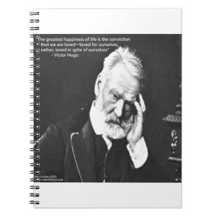 Victor Hugo & Happiness Quote Gifts Tees Etc Notebook