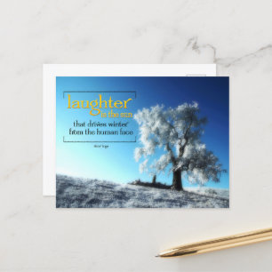 Victor Hugo Inspirational Quote "Laughter" Postcard
