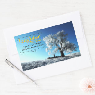 Victor Hugo Inspirational Quote Sticker "Laughter"
