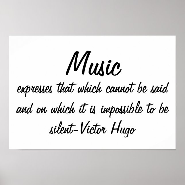 Victor Hugo Music Expresses Poster (Front)