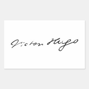 Victor Hugo signature autograph writer culture lit Rectangular Sticker