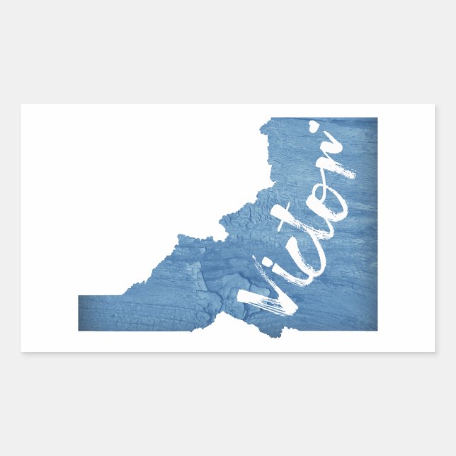 Victor Idaho Wood Grain Rectangular Sticker (Front)