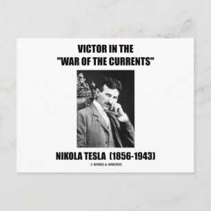 Victor In the "War Of The Currents" Postcard