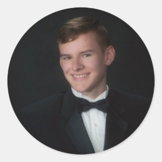 Victor Jones Senior Portrait for 2015 Classic Round Sticker