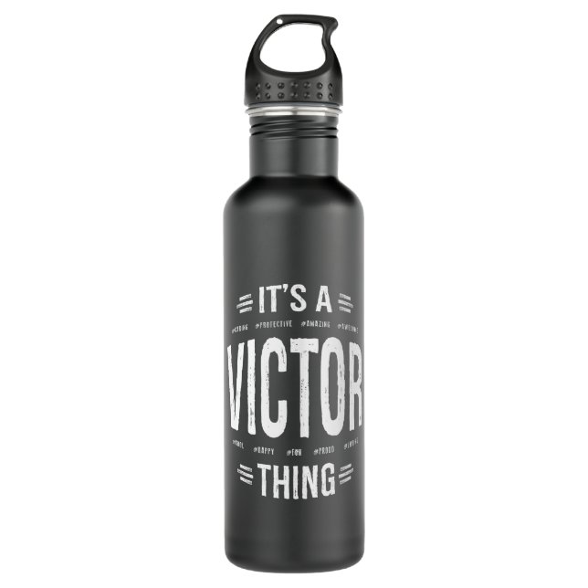 Victor Personalised Name Birthday Gift 710 Ml Water Bottle (Front)