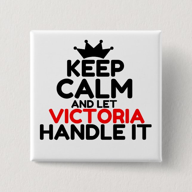 VICTORIA 15 CM SQUARE BADGE (Front)