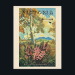 Victoria Australia Vintage Poster 1944 Postcard<br><div class="desc">Vintage travel poster from Victoria, Australia. Published in 1944. Please note that our posters are high quality reproductions based on professional, very high resolution scans off the originals. Our manual retouching process does not involve the use of filters that remove any original details or texture that you will see in...</div>
