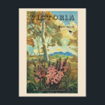 Victoria Australia Vintage Poster 1944 Postcard<br><div class="desc">Vintage travel poster from Victoria, Australia. Published in 1944. Please note that our posters are high quality reproductions based on professional, very high resolution scans off the originals. Our manual retouching process does not involve the use of filters that remove any original details or texture that you will see in...</div>