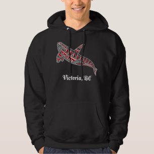 Victoria, BC Canada Native Upward Orca Killer Whal Hoodie