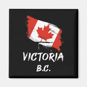 Victoria Bc Canada Splatter Flag Trip Vacation  Magnet