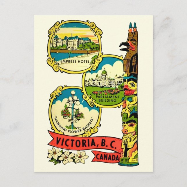 Victoria BC Vintage Postcard (Front)