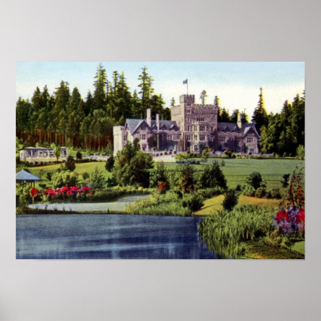Victoria British Columbia Canada Hatley Castle Poster (Front)
