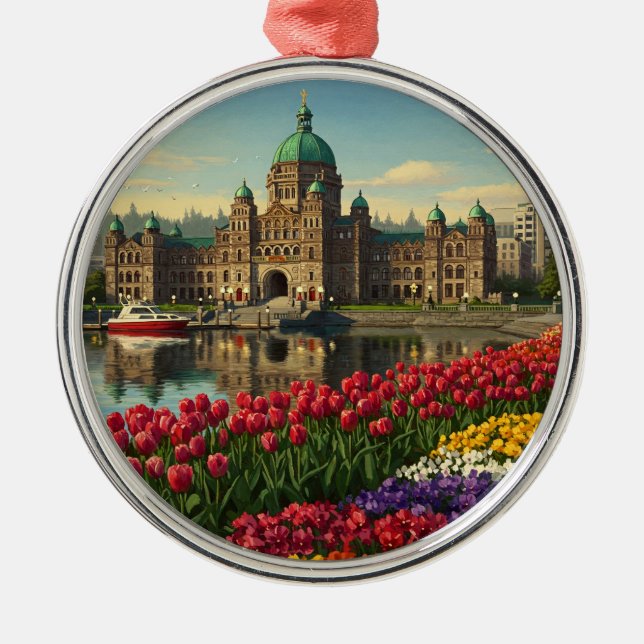 Victoria British Columbia Canada Travel Metal Ornament (Front)