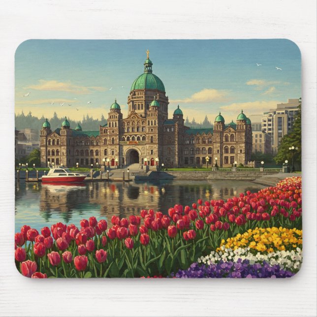 Victoria British Columbia Canada Travel Mouse Pad (Front)