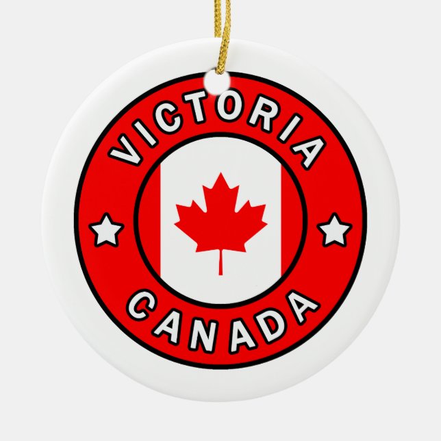 Victoria Canada Ceramic Ornament (Front)