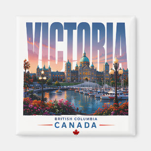 Victoria Canada Harbour Garden Travel Magnet