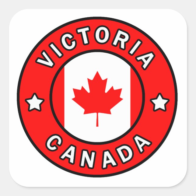 Victoria Canada Square Sticker (Front)