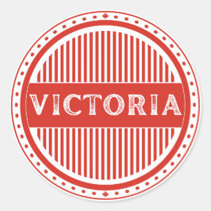 Victoria City Pride Emblem – Canadian Identity Classic Round Sticker