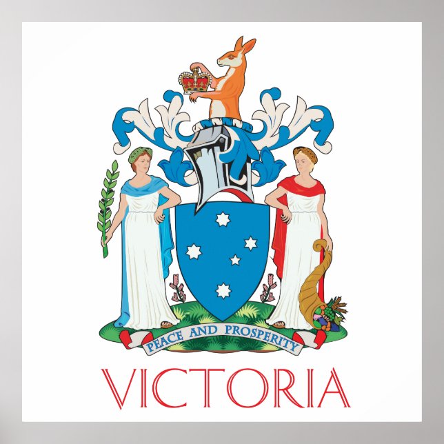 Victoria coat of arms poster (Front)