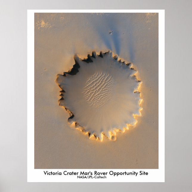 Victoria Crater Mar's Rover Landing Site Poster (Front)