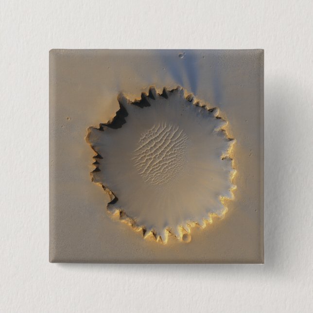 Victoria Crater on Mars 15 Cm Square Badge (Front)