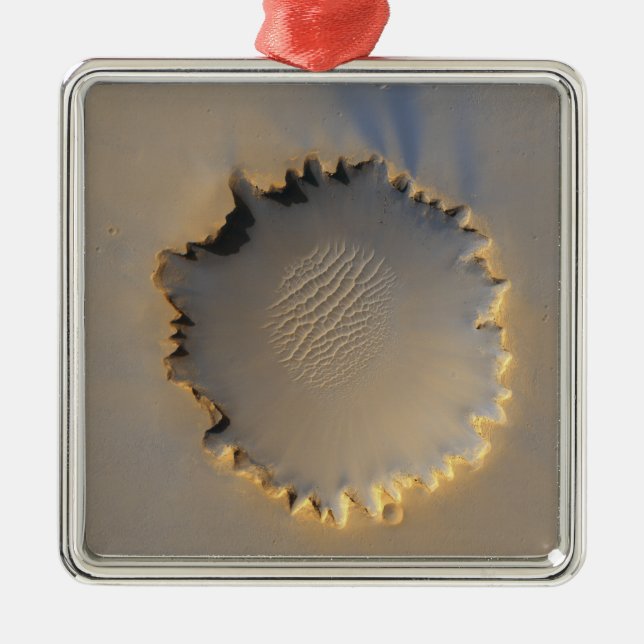 Victoria Crater on Mars Metal Ornament (Front)