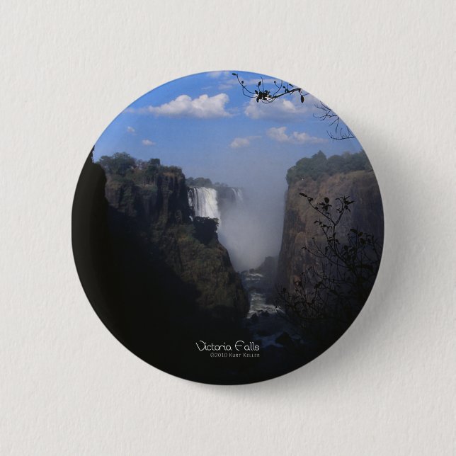 Victoria Falls 1 6 Cm Round Badge (Front)