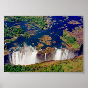 victoria falls aerial poster