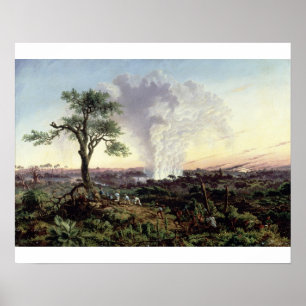 Victoria Falls at Sunrise, with 'The Smoke', or 'S Poster