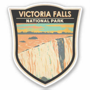 Victoria Falls National Park Travel Art Vintage