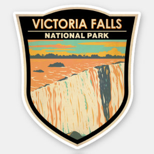 Victoria Falls National Park Travel Art Vintage
