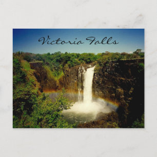 victoria falls rainbow postcard