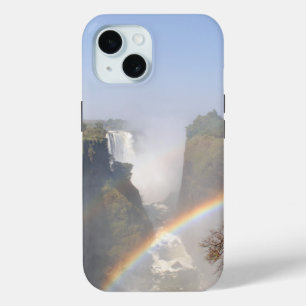 Victoria Falls Rainbow Waterfall Photo iPhone 15 Case
